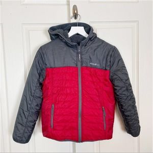 Eddie Bauer Reversible Puffer + Fleece Jacket